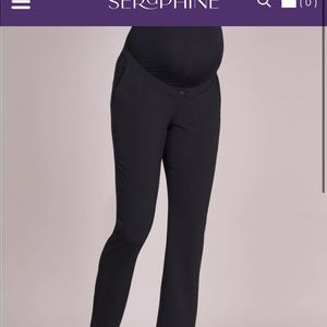 Seraphine black work pant maternity